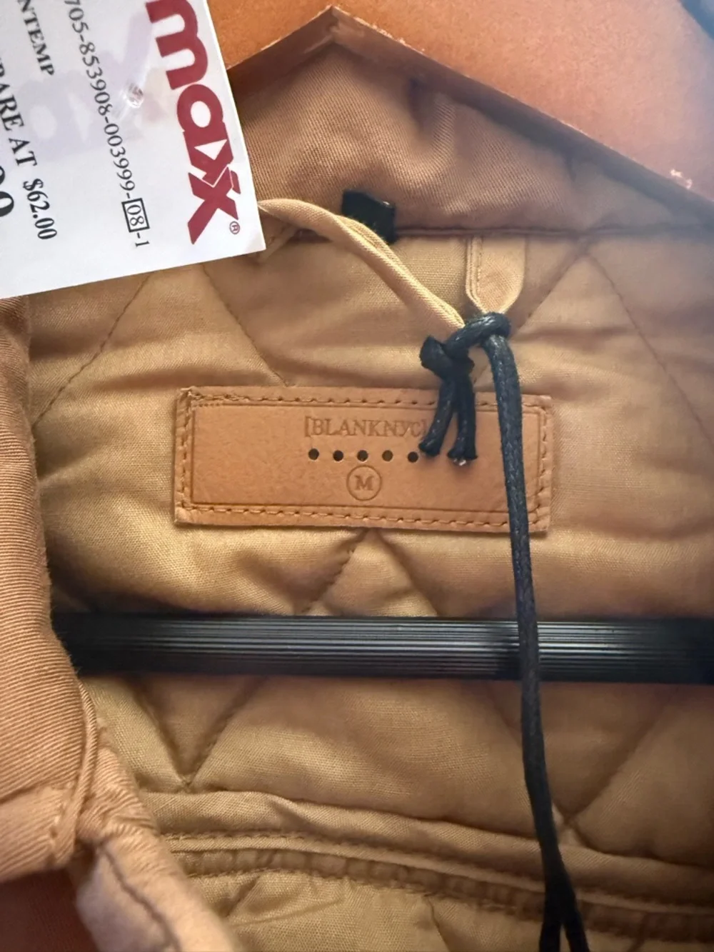 Blank NYC Quilted Jacket in Camel Tan - Picture 2 of 2